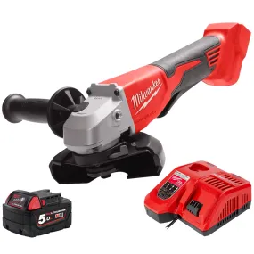 Milwaukee M18BLSAG125XPD-0 18V 125mm Brushless Angle Grinder with 1 x 5.0Ah Battery & Charger