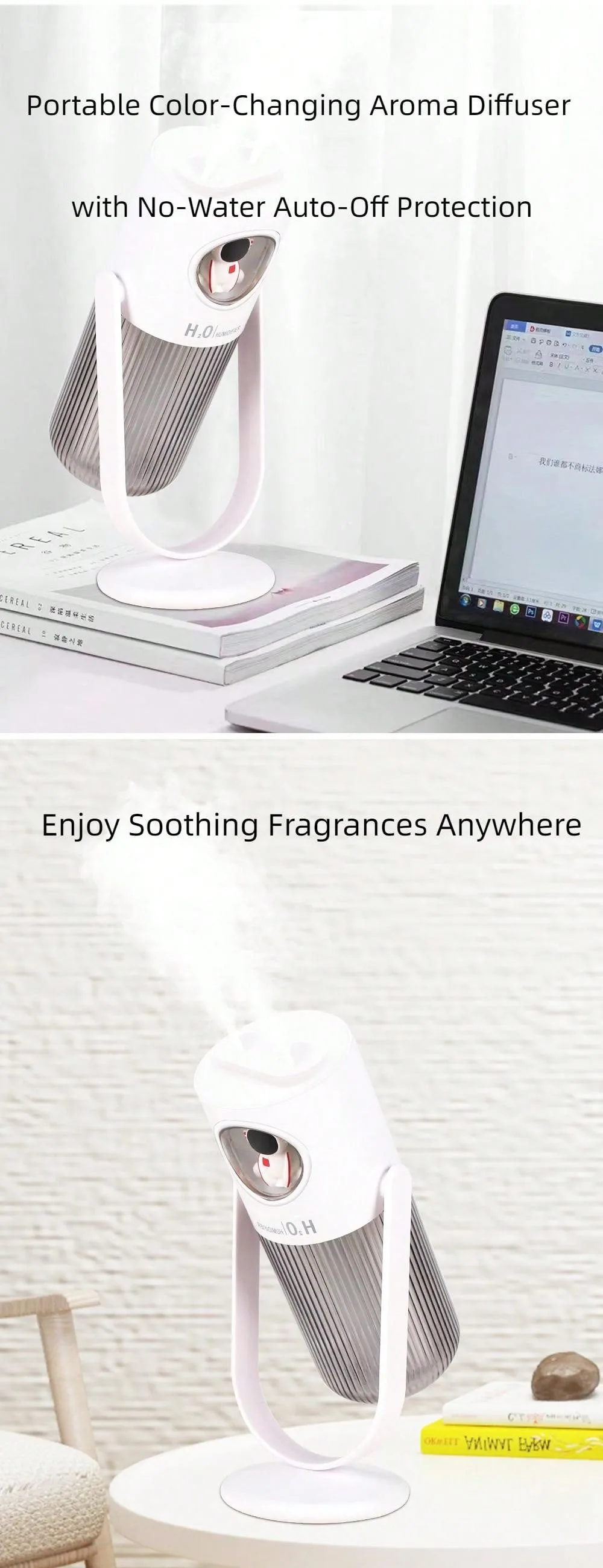 Mini Humidifier, Dual Mist Spray Humidify Device