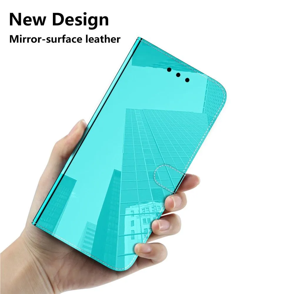 Mirror Motorola Moto G50 5G flip case - Cyan