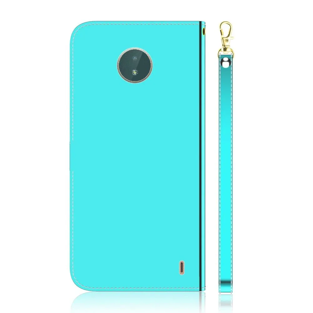 Mirror Nokia C10 / C20 flip case - Cyan