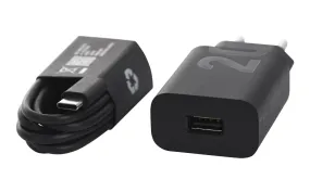 Motorola Charger Turbopower 20W Usb-A W/ 1M Usb-C Cable, Black