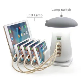 Mushroom Lamp with Charging Station