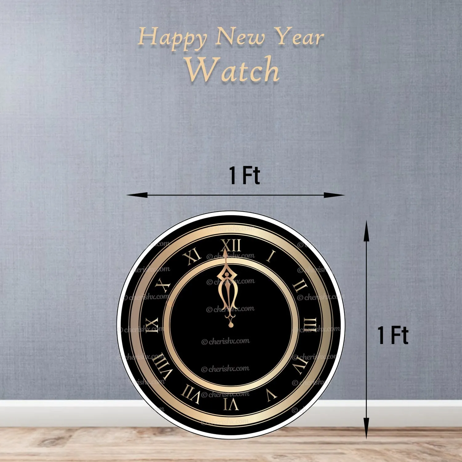 New Year Celebration Watch Cutout