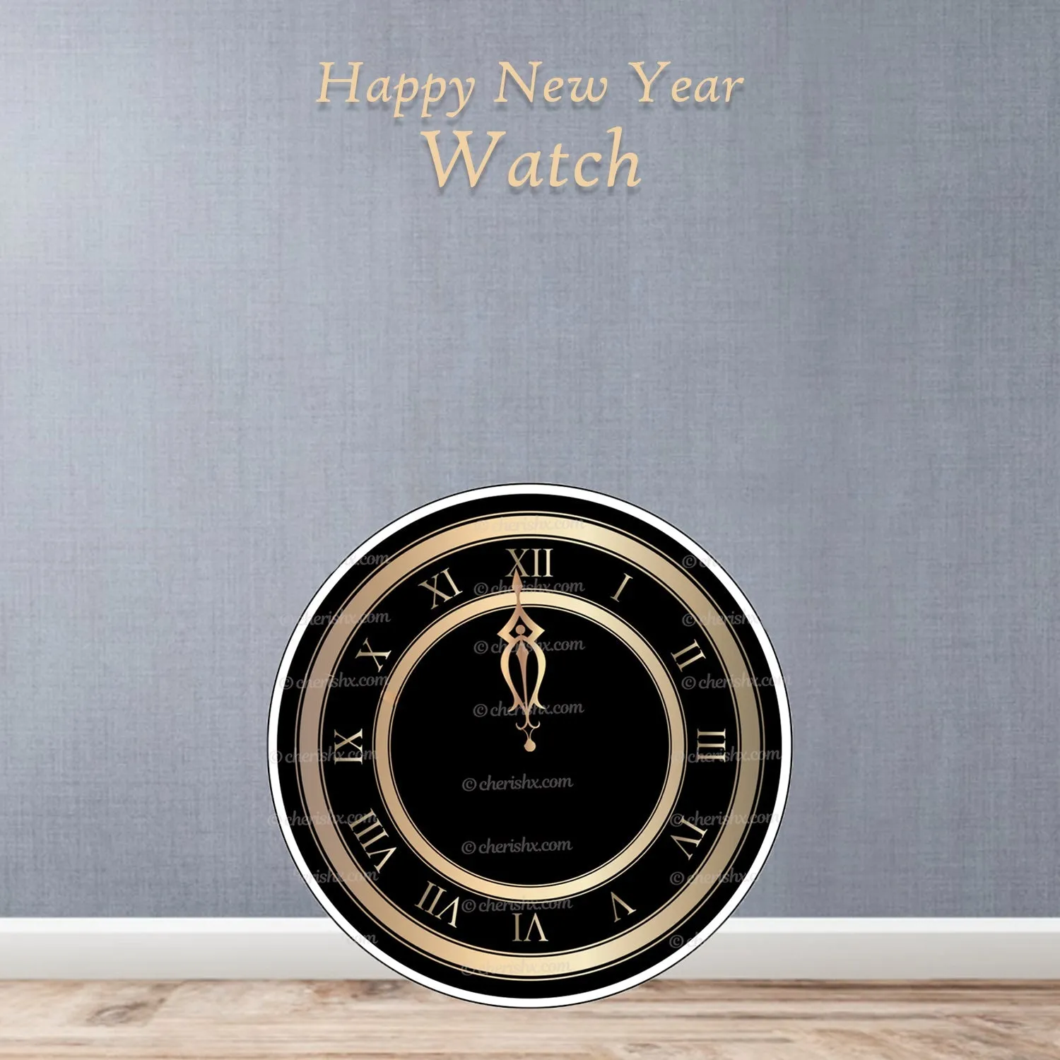 New Year Celebration Watch Cutout