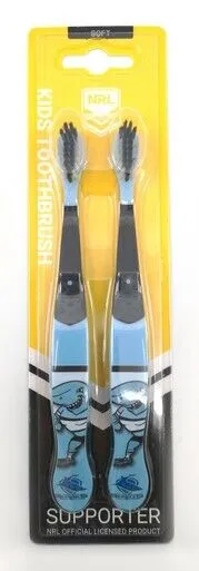 NRL Mascot Kids Toothbrush - Cronulla Sharks - Soft