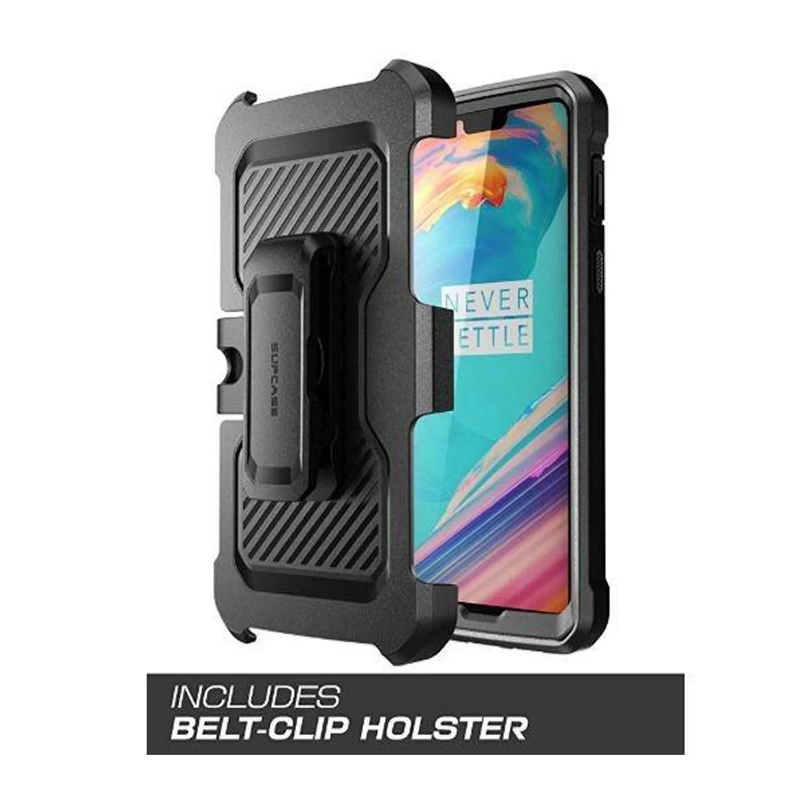 OnePlus 6 Unicorn Beetle Pro Rugged Holster Case-Black