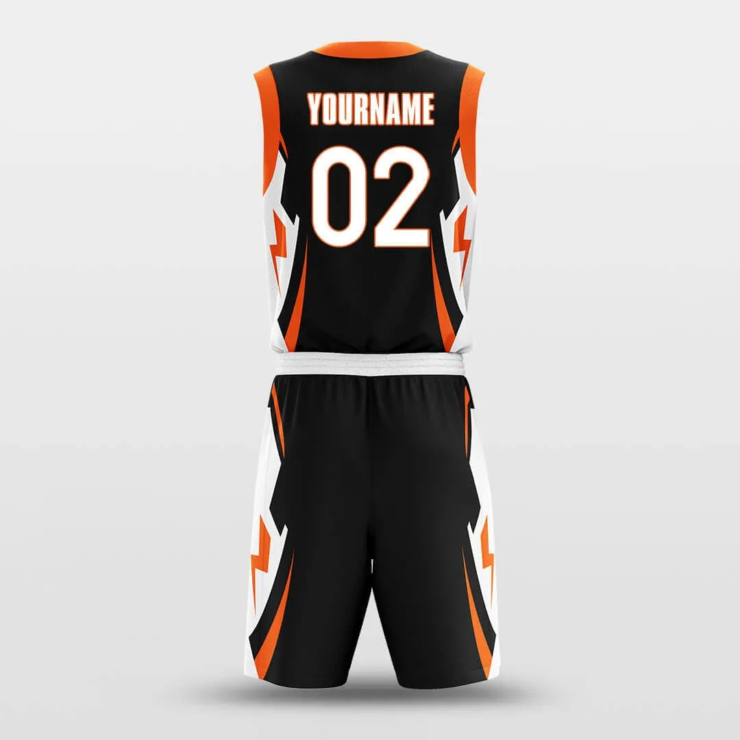 Orange Lightning - Customized Basketball Jersey Set Sublimated