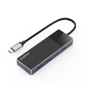 ORICO Type C 4 in 1 Hub Compact and Portable Aluminum Alloy   ABS with 10Gbps Transfer Rate Type C USB 3.0 USB 3.2 USB A Type C PD 100W Fast Cooling High-Performance Zero-Latency for Windows Mac OS Linux iPad