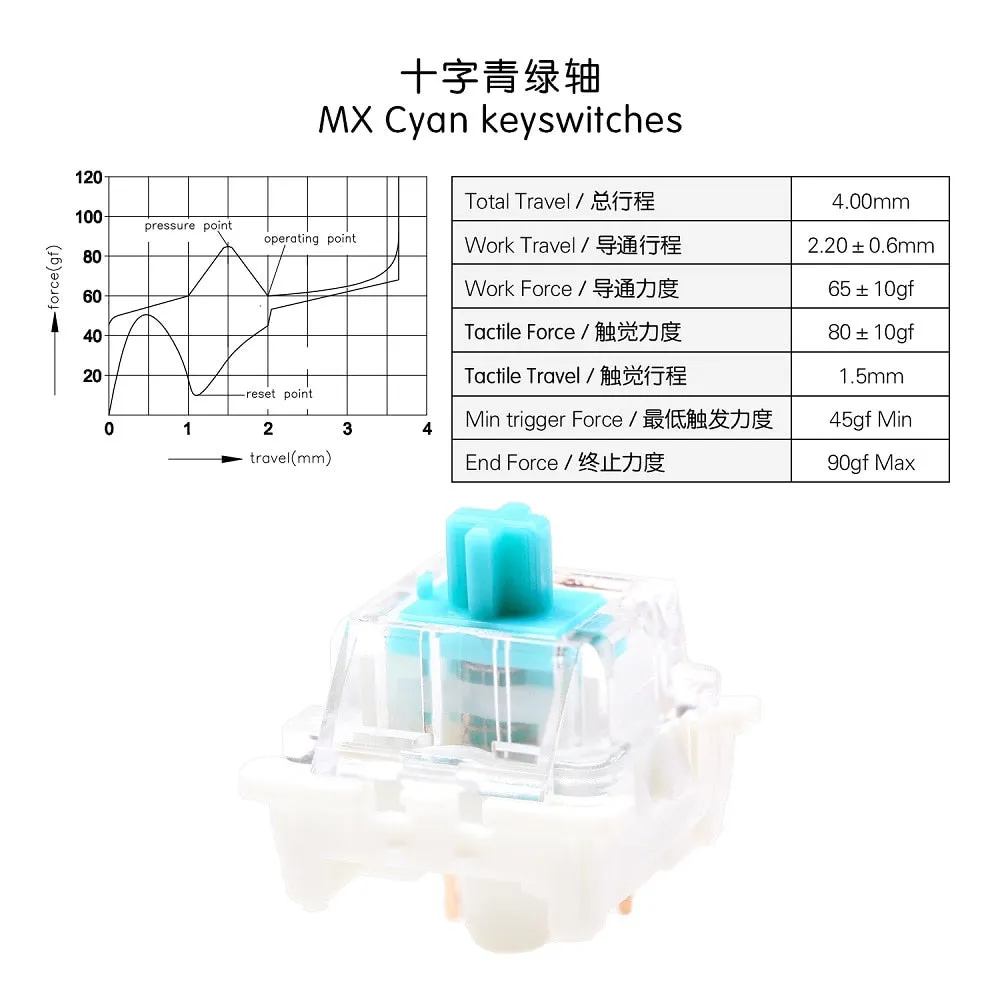 OTM Outemu Switch for Mechanical Keyboard Linear Tactile Clicky White Brown Red Blue Black Purple Silver Orange Green SMD RGB