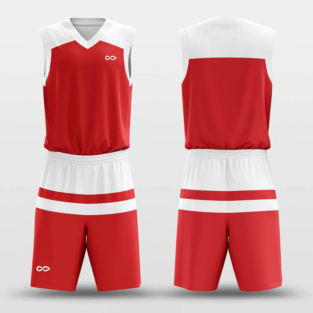 Parallel Red - Customized Basketball Jersey Set Design