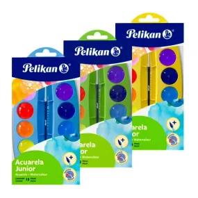 Pelikan Watercolor Junior 12 Basic & Pastels Colors