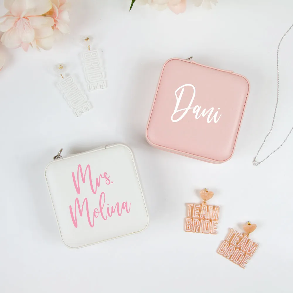 Personalized Bride Jewelry Case