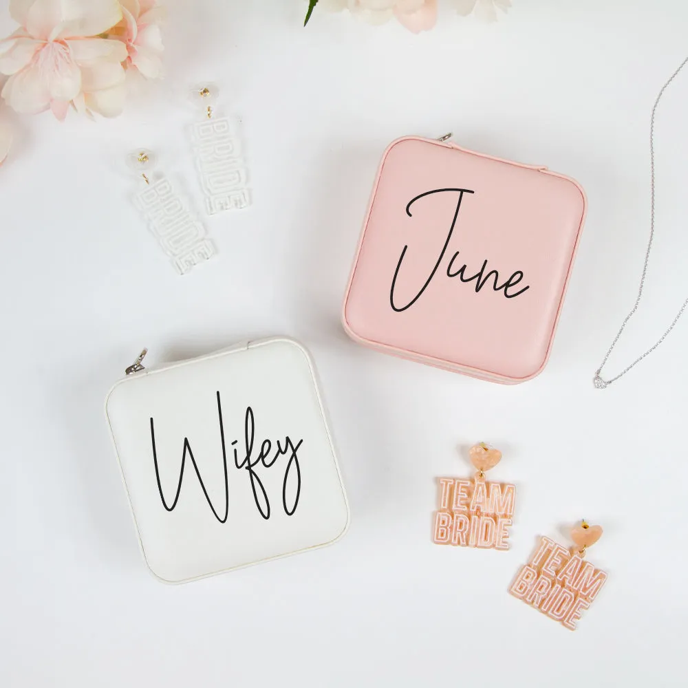 Personalized Bride Jewelry Case