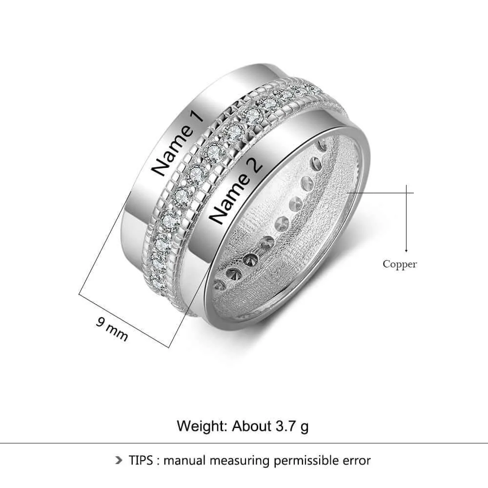 Personalized Engraved Name Rings