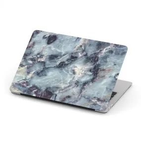 Personalized Macbook Hard Shell Case - Blue Grey Marble