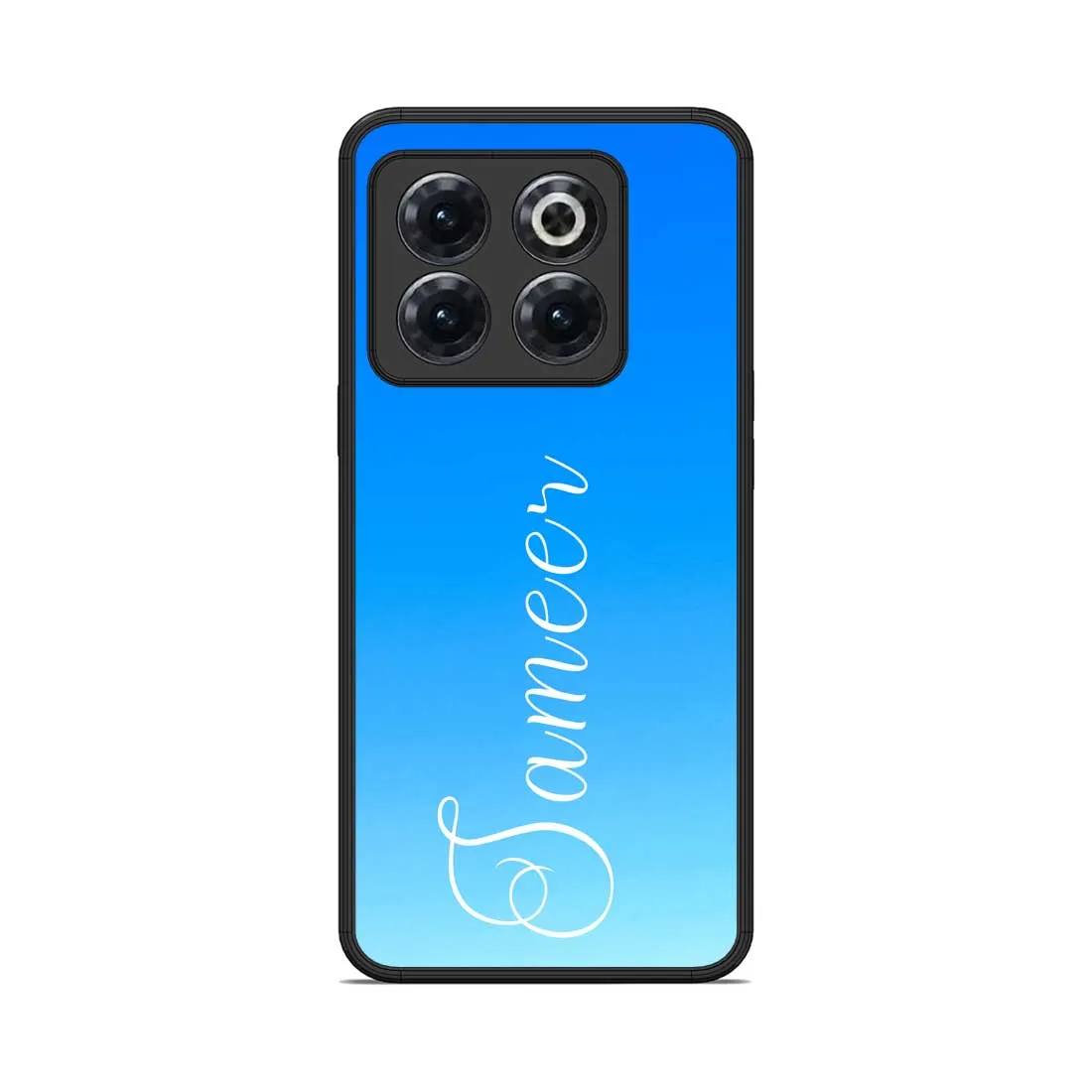 Personalized One Plus 10T Case Sky Blue Back Cover With Name - Blue Sea