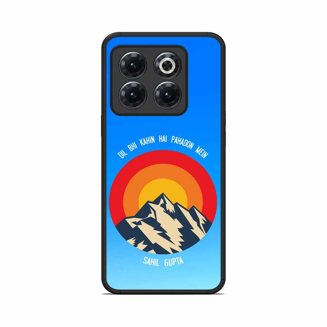 Personalized One Plus 10T Phone Case with Name -  Adventure Mountains