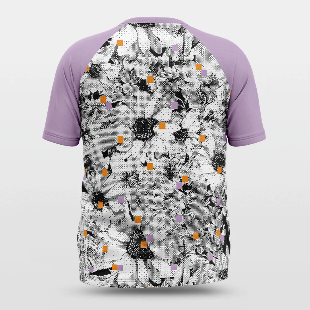 Pixel Flower - Customized Baggy Shoulder Short Sleeve Jersey