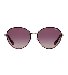 Polaroid Women's Purple Polarized Oval Sunglasses