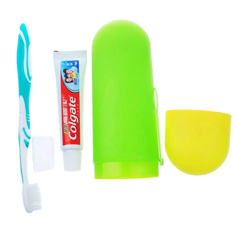 Portable Toothpaste and Toothbrush Case