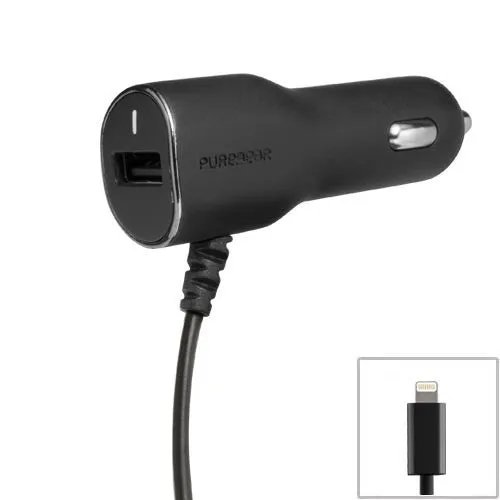 PureGear Car Charger with USB port for iPhone 5