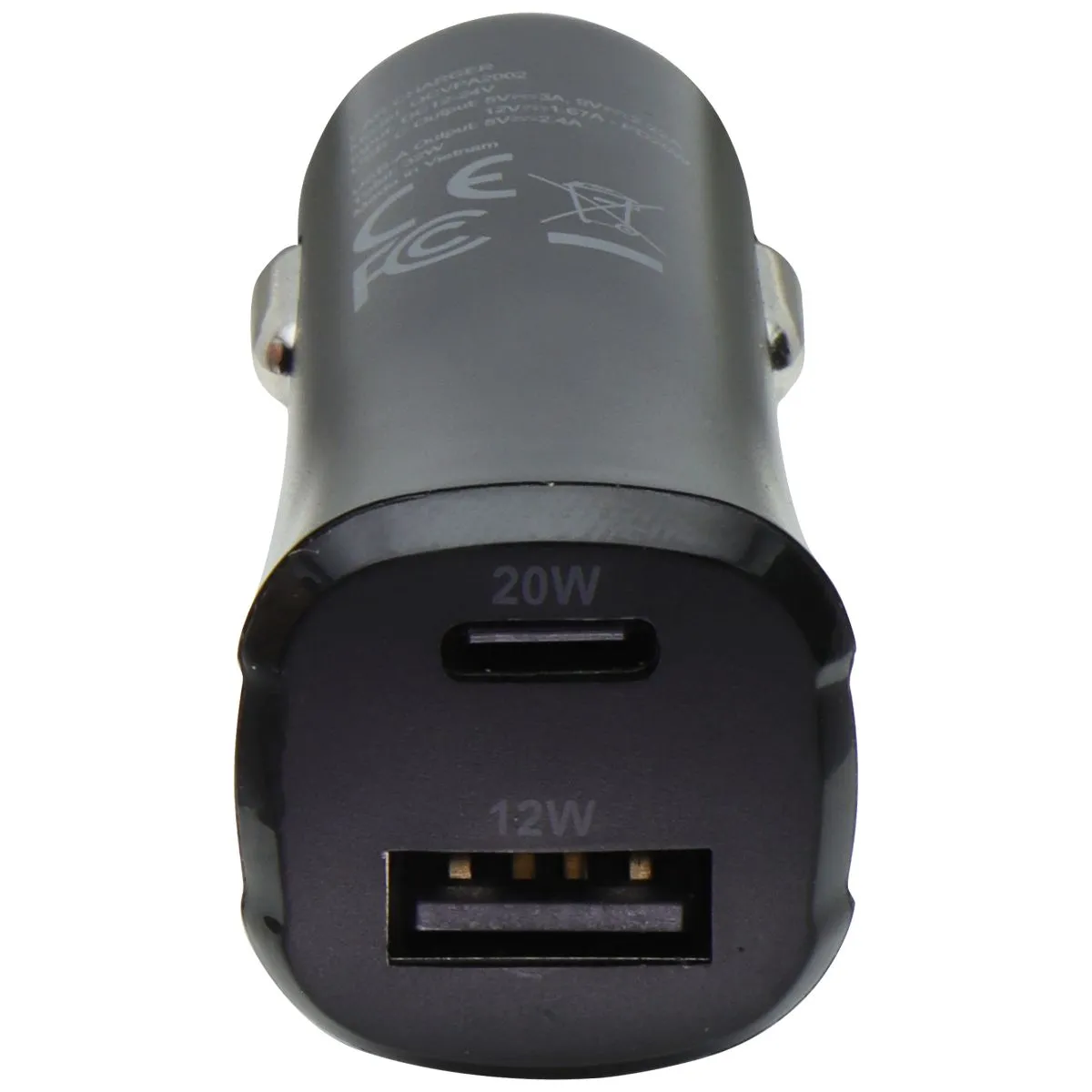 Quikcell 32W Dual Port (USB-C and USB-A) PD Car Charger - Black