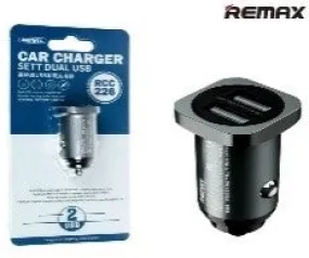 Remax Car Charger Dual Usb Output Fast Charging 2.4A Metallic In-Car Charger For Smartphones