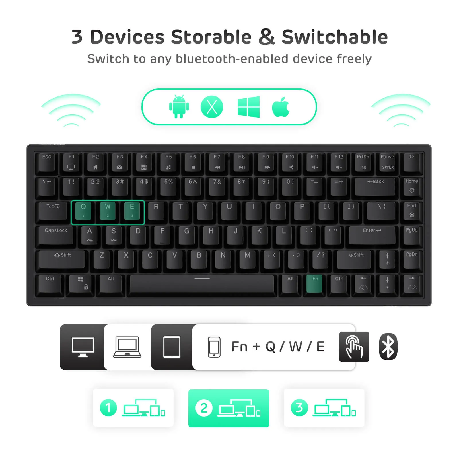 RK84 75% Wireless Mechanical Keyboard (Open-Box)