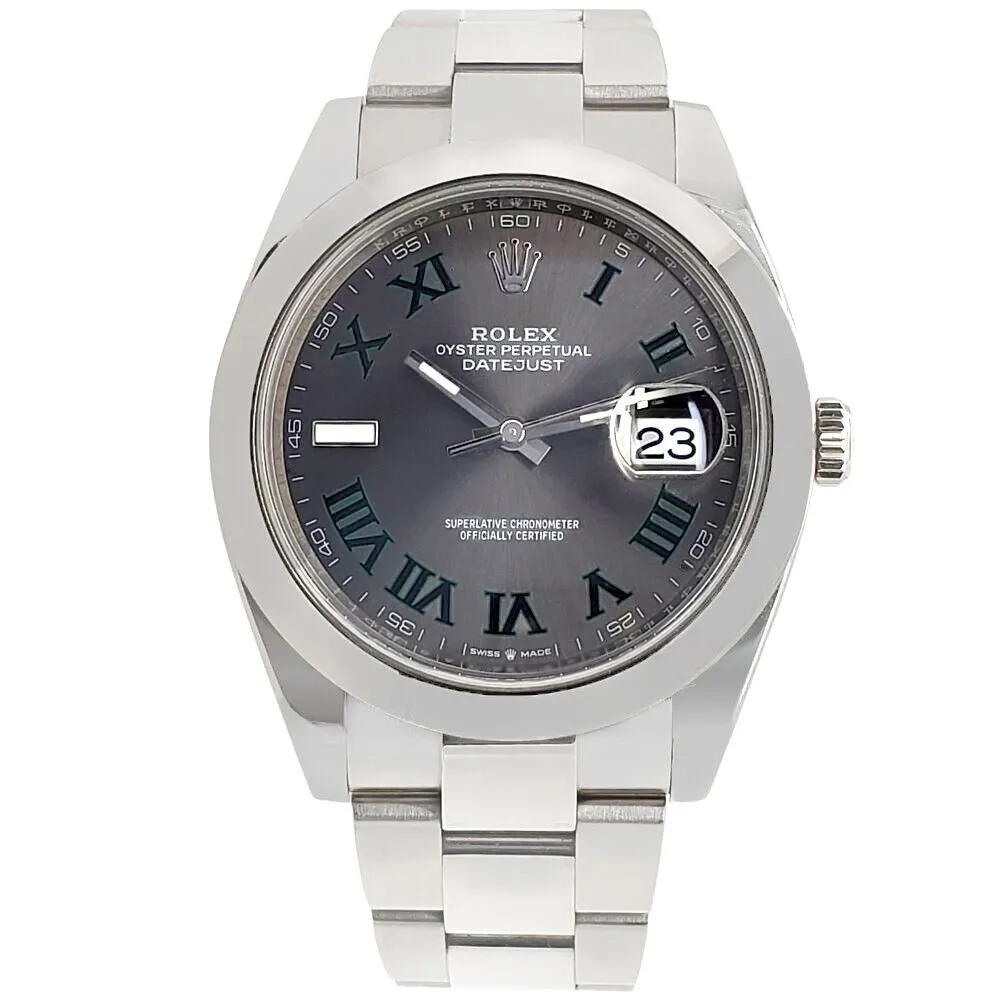 Rolex Datejust 41 126300 Wimbledon Slate Roman Dial Watch  TFJ-142508247