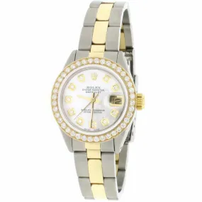 Rolex Datejust Ladies 2-Tone Gold/Steel 26MM Oyster w/MOP Diamond Dial &amp; Bezel TFJ-142508048