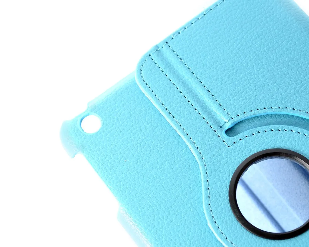 Rotating Series iPad Mini 4 Flip Leather Case - Sky Blue