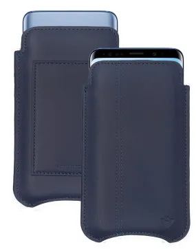 Samsung Galaxy S9 | S8 Wallet Case - Blue Leather NueVue Sanitizing and Screen Cleaning Case