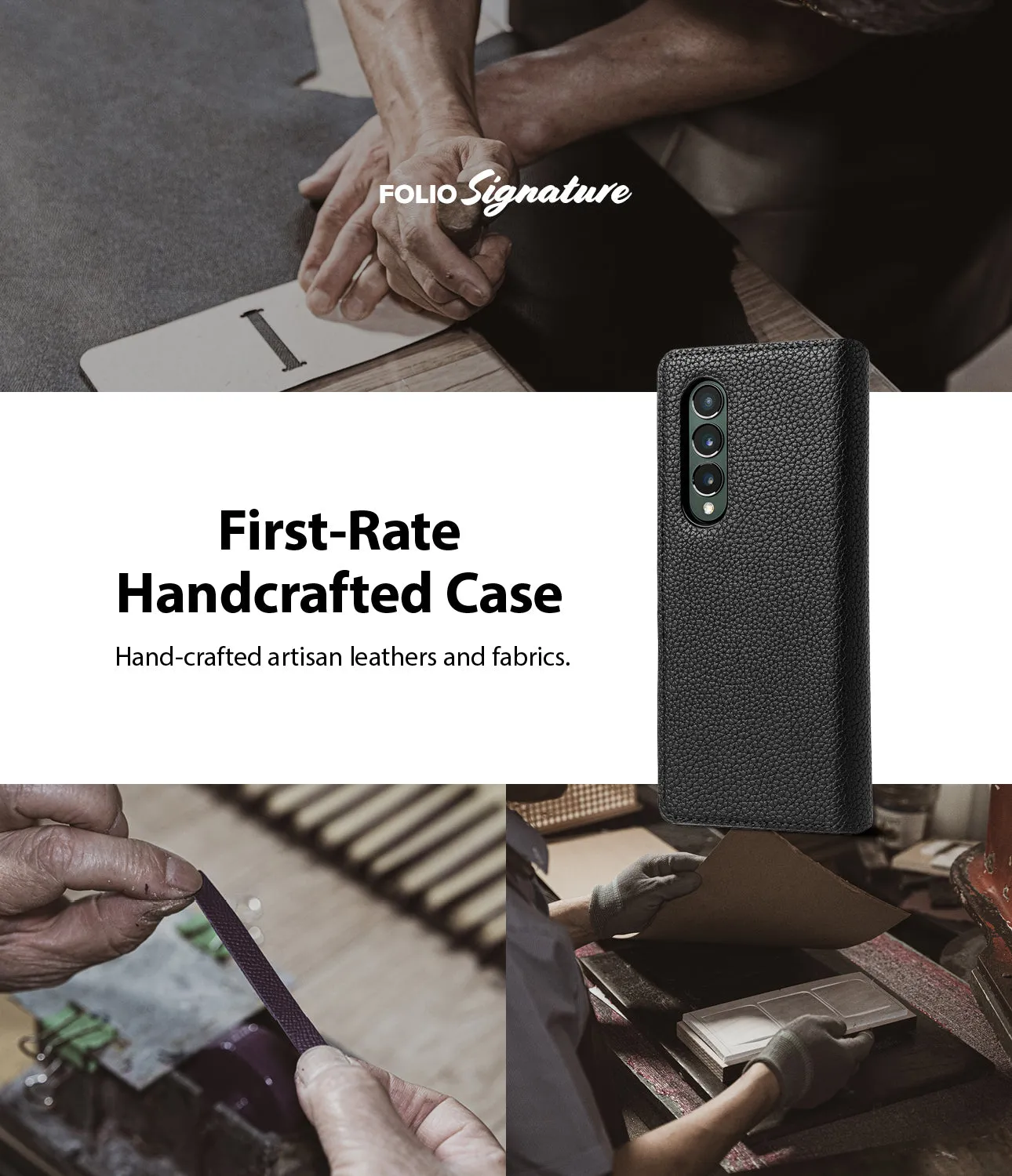 Samsung Galaxy Z Fold 3 Case Cover| Folio Signature Standard| Black