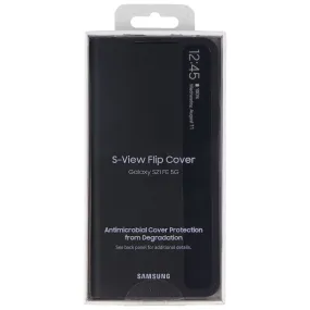 Samsung S-View Flip Cover Case for Galaxy S21 FE (5G) - Black/Clear