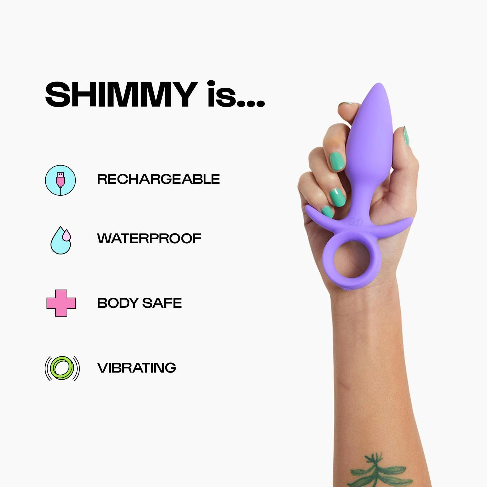 Shimmy Medium-Size Vibrating Waterproof Sex Toy