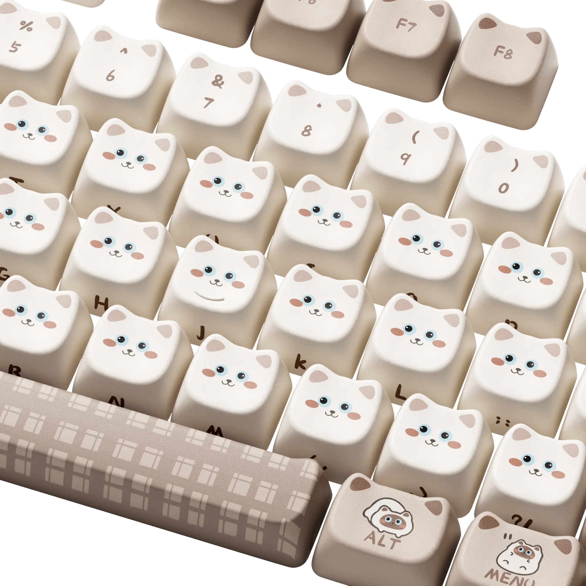 Siamese Cat Keycap Set (142-key)