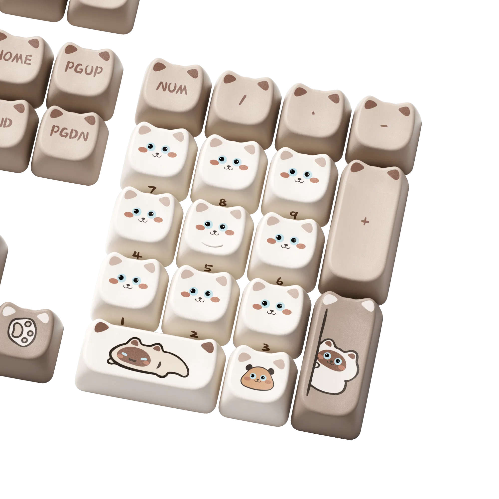 Siamese Cat Keycap Set (142-key)