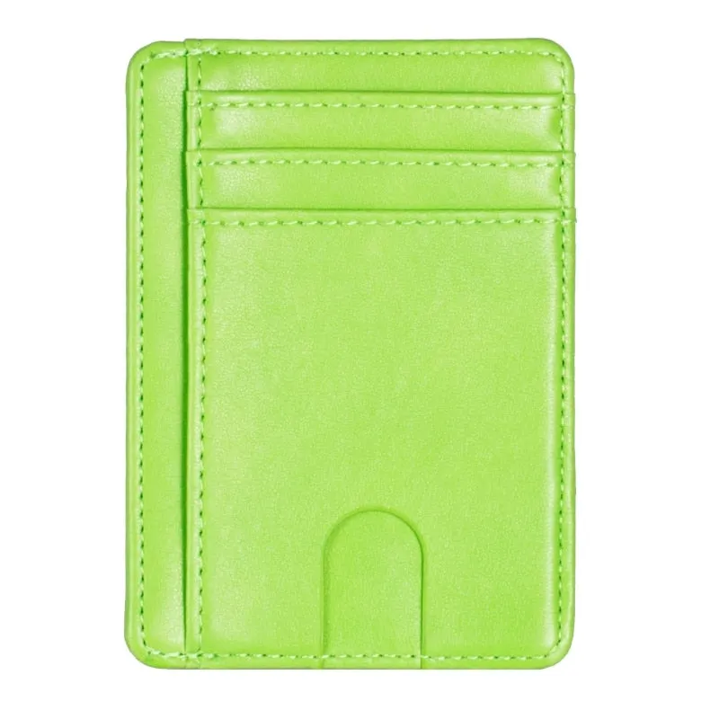 Slim Minimalist Front Pocket Leather Wallet,Credit & ID Card Holder,for Men & Women