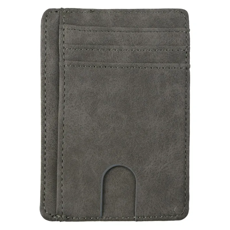 Slim Minimalist Front Pocket Leather Wallet,Credit & ID Card Holder,for Men & Women