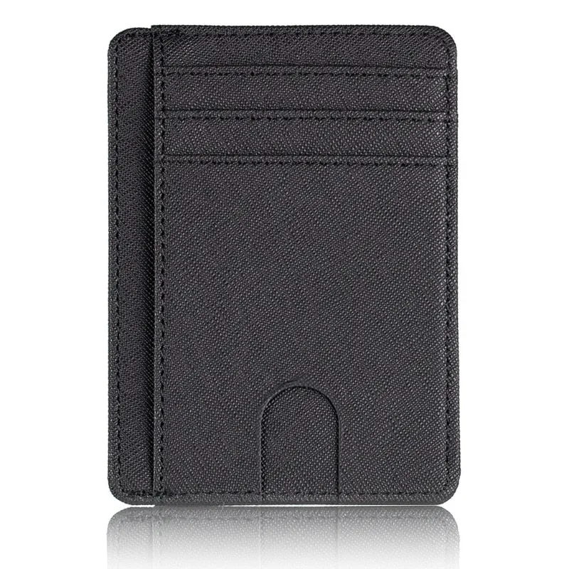 Slim Minimalist Front Pocket Leather Wallet,Credit & ID Card Holder,for Men & Women