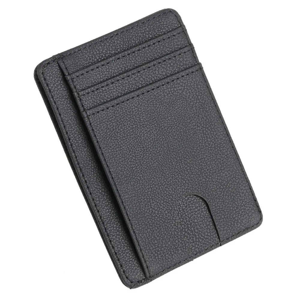 Slim Minimalist Front Pocket Leather Wallet,Credit & ID Card Holder,for Men & Women