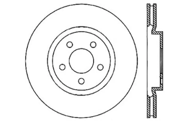 StopTech 05-09 Chrysler 300 (5.7L V8 exc SRT-8) Front Right Slotted & Drilled Rotor