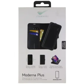 StrongNFree Moderna Plus Series Wallet Case for Samsung S10  (Plus) - Black