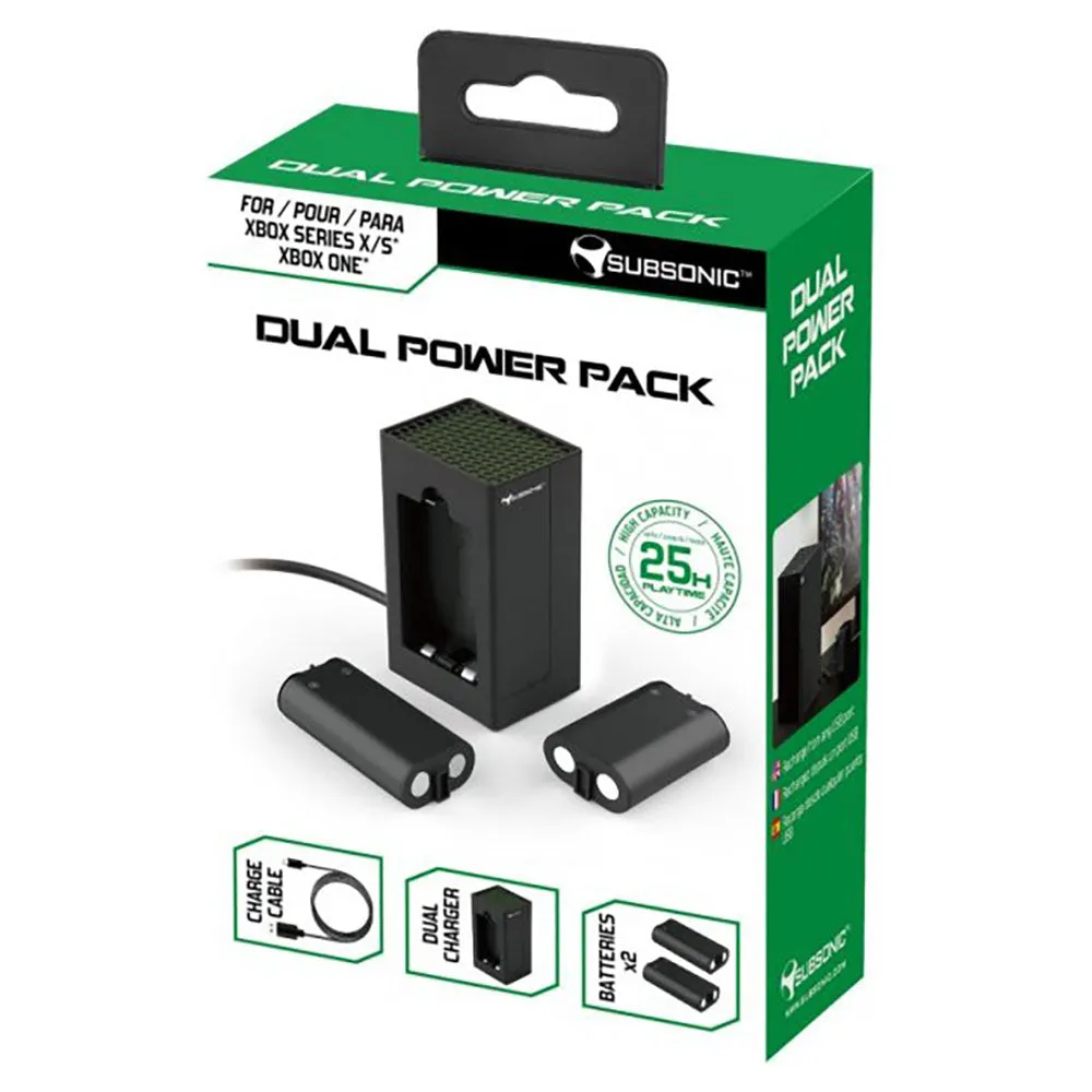 Subsonic Dual Power Pack Charging Kit - Black | 701956