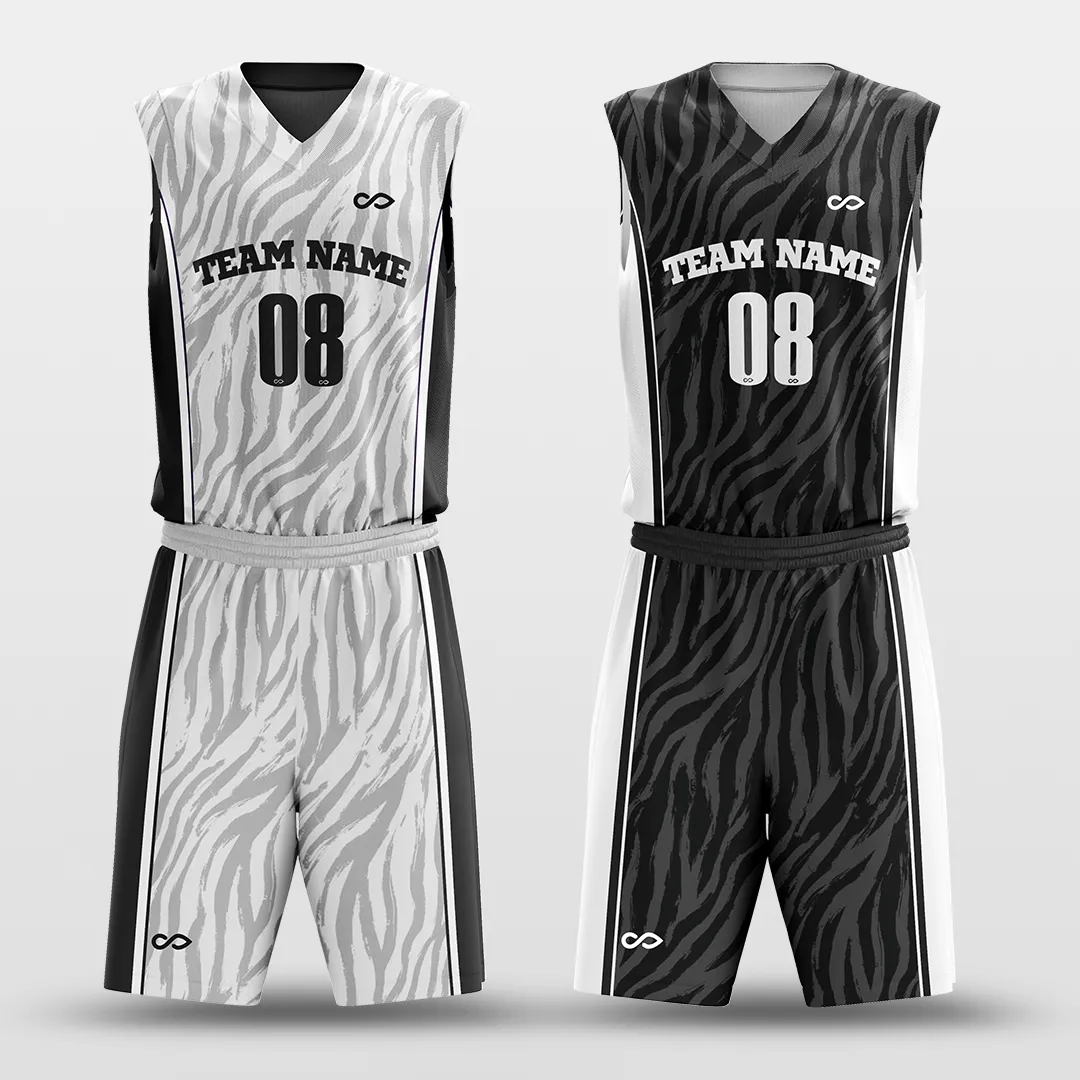 Tiger Stripes 2 - Customized Reversible Sublimated Basketball Set