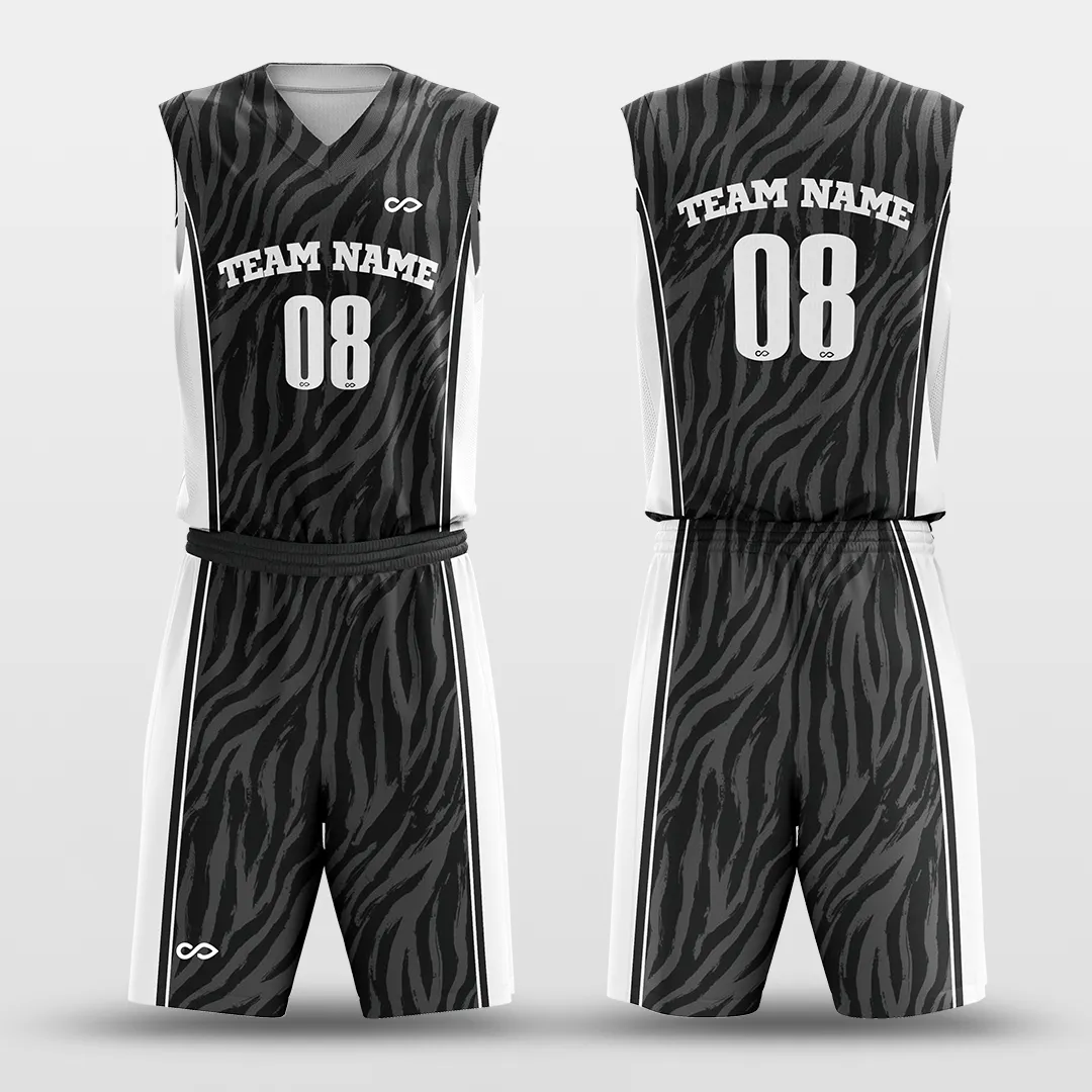 Tiger Stripes 2 - Customized Reversible Sublimated Basketball Set