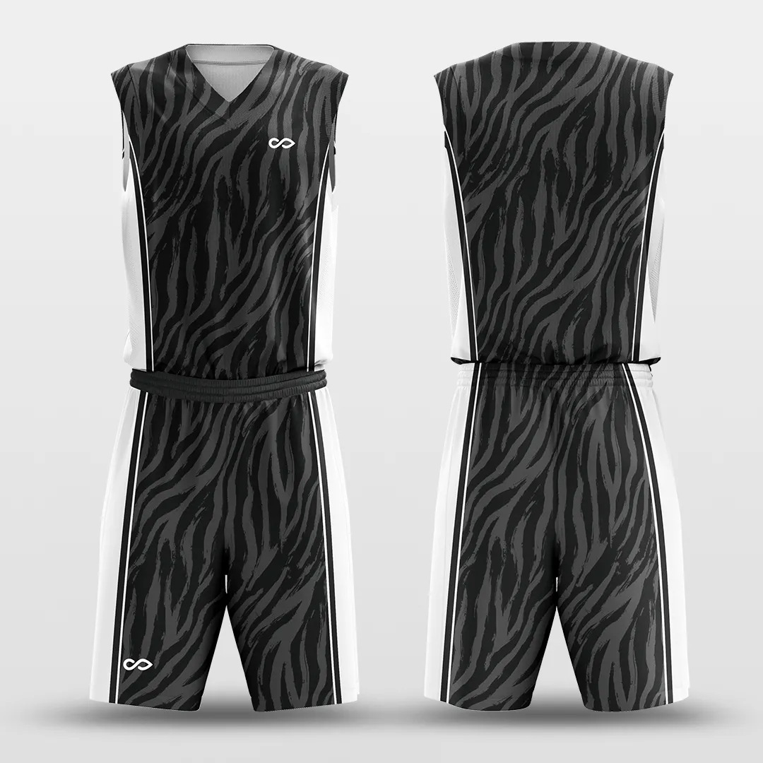 Tiger Stripes 2 - Customized Reversible Sublimated Basketball Set