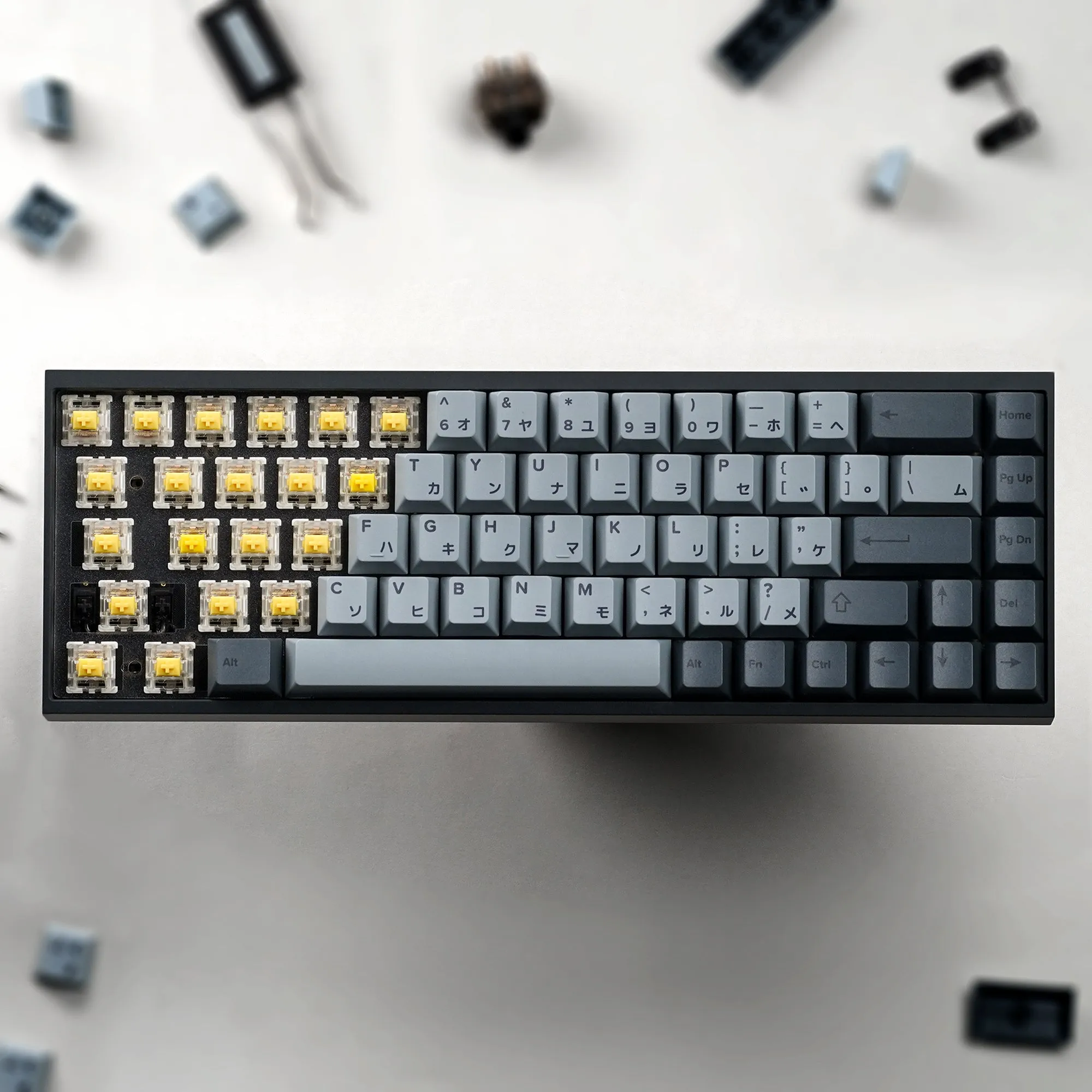 Tofu65 Mechanical Keyboard With Cement Grey Japanese PBT Keycaps