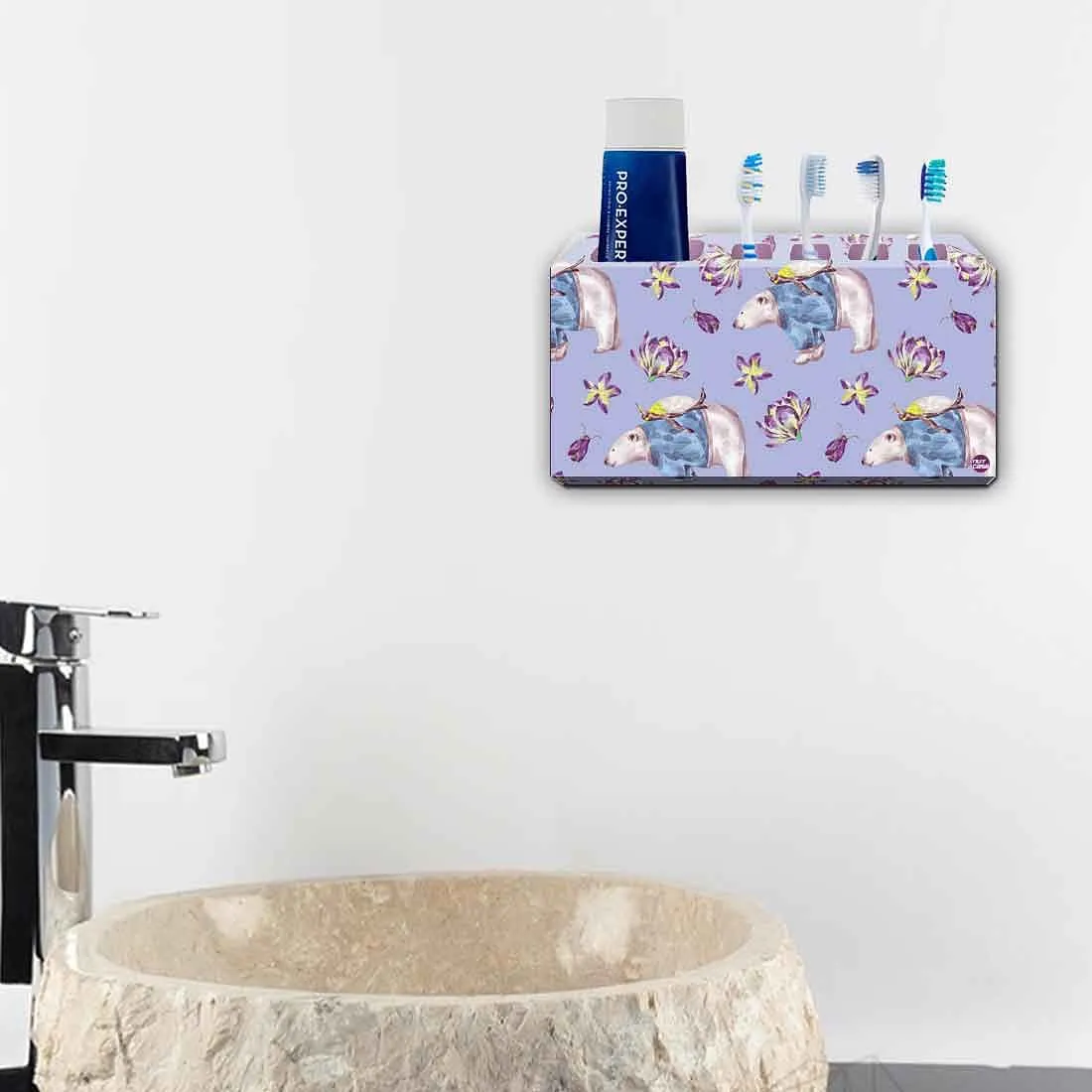 Toothbrush Holder Wall Mounted -Polar Bear Riding