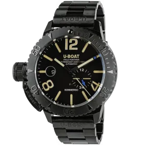 U-Boat Men's Watch Sommerso 46mm Diver Date Black DLC 9015/MT